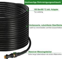 Wolketon 30m Rohrreinigungsschlauch Rohrreiniger Set Für Kärcher Kränzle K2 - K7 Hochdruckreiniger -Reinigungsgeräte Laden 01be6125c61f673b22935d17b8ef4a12