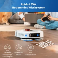 Roidmi Eva Mop Station Staubsauger 3200pa 2-in-1 Saug Und Wischroboter Mit Absaugstation, Mopp- Und Saugroboter, Automatisch Waschen Von Mopps -Reinigungsgeräte Laden 0c74511cf2f47852a76ecb6b7802167a