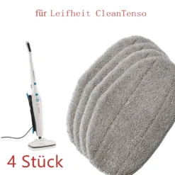 4X Ersatz Mop Head Ersatzpads Für Leifheit CleanTenso Dampfreiniger,Dampfbesen Wischbezug,Dampfreiniger Zubehör
