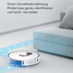 Roidmi EVE Plus Roboter Staubsauger Nass-Trocken-Saugroboter,50 Watt,2700pa Mit Sauberer Basis Und Beutel,Weiß -Reinigungsgeräte Laden 183c844511be35ea5e40840d28d614bf
