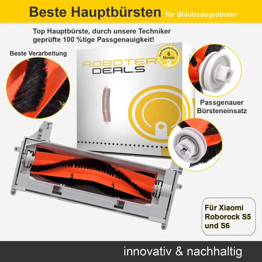 Hauptbürste (Kombibürste) für Xiaomi Roborock S5, S5 MAX, S6, S6 Pure, S6 MAX Hauptbürste (Kombibürste) Für Xiaomi Roborock S5, S5 MAX, S6, S6 Pure, S6 MAX -Reinigungsgeräte Laden 1ffb96887926c363683c9c87b1760640