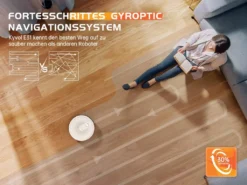 Kyvol E31 Saugroboter Mit Wischfunktion 2200Pa Wischroboter, 150Min. Laufzeit, Smart Navigation, Funktioniert Mit Alexa,ideal Für Tierhaare, Teppiche Und Hartböden, Weiß [+] -Reinigungsgeräte Laden 231d576193c24aea44dce5f3743a8ec4