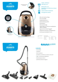ETA Bodenstaubsauger AVANTO Gold ETA351990000, 700 Watt, Mit Beutel, Geeignet Für Haushalt Mit Haustieren 10 ETA Bodenstaubsauger AVANTO Gold ETA351990000, 700 Watt, Mit Beutel, Geeignet Für Haushalt Mit Haustieren -Reinigungsgeräte Laden 232f521c6a162fd954097a2f8fb6a429