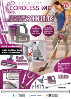 Starlyf® Cordless Vac Turbobürste - Rotierende Bürste Mit LED Licht Aus Der TV Werbung -Reinigungsgeräte Laden 2dea196ff0c3655721d0f0daea2cd252