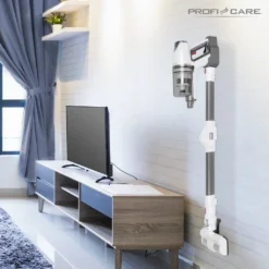 ProfiCare 2in1 Hand-und Bodenstaubsauger PC-BS 3037 A, Leistungsstarker 29.6V Lithium Ionen Akku, Turbo-Modus, Inkl. Wandhalterung Mit Ladefunktion, Weiß-Silber -Reinigungsgeräte Laden 3520b737cae95a4822f93e86fa89581c