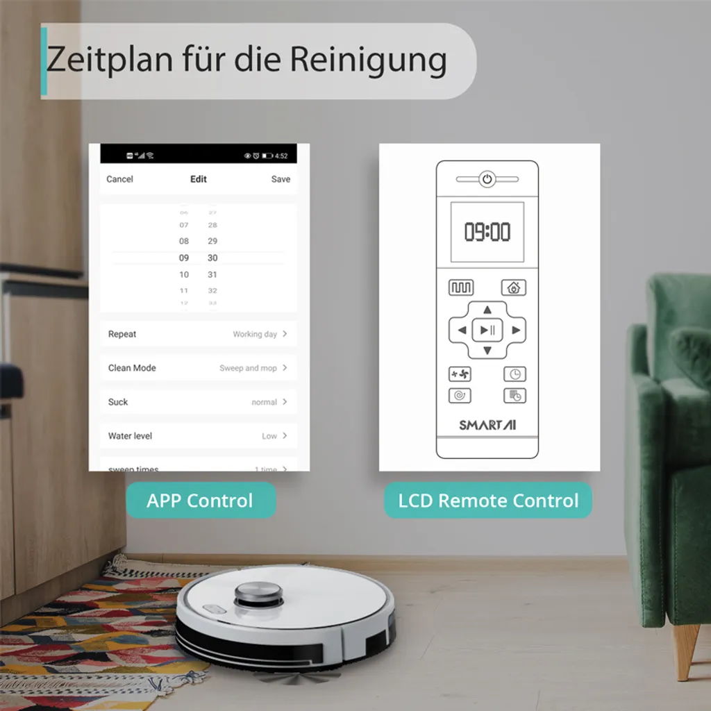 2022 SmartAI S9 Saugroboter Staubsauger Robot Wischroboter Automatisch APP Fernbedienung 4000PA Roboterstaubsauger Vacuum Reinigung Weiß 2022 SmartAI S9 Saugroboter Staubsauger Robot Wischroboter Automatisch APP Fernbedienung 4000PA Roboterstaubsauger Vacuum Reinigung Weiß -Reinigungsgeräte Laden 3718c0bf0deadee25129e08d34363117