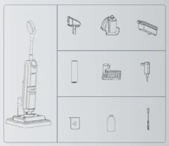 Uwant X100 Tragbarer Kabelloser All-in-One-Nass-Trocken-Staubsauger Für Mehrere Oberflächen Patentierte Doppelwalzenbürste Und Haarschneidegerät Selbstreinigende Intelligente Schmutzerkennung 600-ml-Wassertank 4000-mAh-Akku - Schwarz -Reinigungsgeräte Laden 3c9860d84e24f1b4e4b402232381aa40