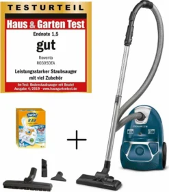 Rowenta Staubsauger Bodenstaubsauger Für Beutel RO3950 Blau + 4 Swirl R39 Staubbeutel