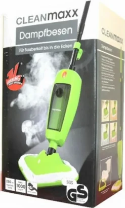 CLEANmaxx Dampfbesen 1000W Grün Bodenpflege Inkl. Messbecher Mikrofasertuch -Reinigungsgeräte Laden 4635a4f9b1a4ddef23599aefb2311612
