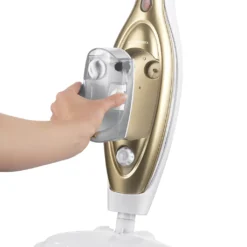 CLEANmaxx Dampfbesen - Mit Knickgelenk - Gold/weiß Dampfreiniger Steam Hygiene Fliesen Küche Bad Reinigung -Reinigungsgeräte Laden 48518027de8c40808c9e96940fbc5886