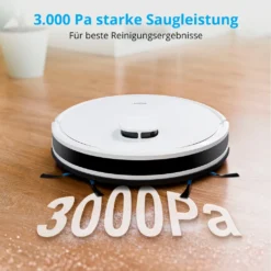 MEDION Saugroboter Mit Absaugstation Und Wischfunktion X20 SW+ (Lasernavigation, Starke 3000Pa Saugkraft, Alexa 2in1 Roboterstaubsauger, Präzise Kartenerstellung, Go & No Go Bereiche, Mehrere Etagen) -Reinigungsgeräte Laden 50a102fcd3aa2f3eeec4e2afeb8f2618