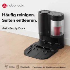 Roborock S7 + Staubsauger Roboter Mit Absaugstation Auto-Empty Dock (Saugleistung 2500Pa, Auto-Lifting-Mopp),Schwarz -Reinigungsgeräte Laden 510f36623f1a61658eb885e5b7245e52