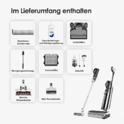 Tineco Smart Nass- Und Trockensauger Floor One S5 Combo Power KIT Kabelloser Staubsauger Handstaubsauger Für Klebrige Verschmutzungen, Tierhaare, Harte Böden -Reinigungsgeräte Laden 54b3e2fbd7e55082e8208105a349a8b0