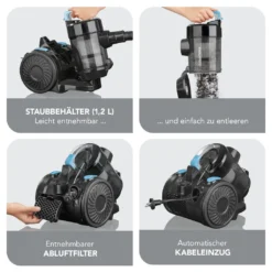 CLEANmaxx Zyklon-Staubsauger - Schwarz 4 CLEANmaxx Zyklon-Staubsauger - Schwarz -Reinigungsgeräte Laden 5f04821fc1e3d656699cf3bb45a18f98