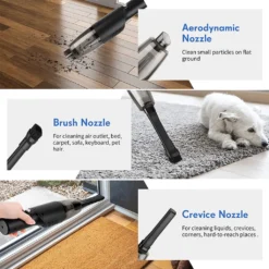 Mini-Staubsauger, Kabelloser Handstaubsauger, 10000 Pa Starke Saugkraft, Tragbarer Auto-Staubsauger, Wiederaufladbar Für Zuhause/Auto/Büro, Nebelblau ,Black -Reinigungsgeräte Laden 652c788abe2f5a2b4fc9158c040ad552