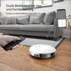 SmartAI Saugroboter Staubsauger Roboter APP Fernbedienung 2600Pa Staubsauger Weiß -Reinigungsgeräte Laden 65e228f467a3cdf0e54461095ac55167