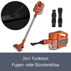 Juskys 2in1 Handstaubsauger & Akku Staubsauger - Beutellos & Kabellos – Bis 55 Min Laufzeit - Lithium-Ionen Akku, Wandhalterung & Ladestation – Gold -Reinigungsgeräte Laden 6985027a18758758b1000d33262e2643