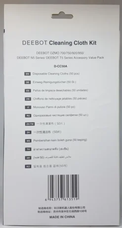 Ecovacs Robotics D-CC50A Einweg Reinigungstücher Für DEEBOT OZMO 700/750/950/920/N5/T5, Weiß -Reinigungsgeräte Laden 6b7802b24ea19111242f0a277f87ab2f