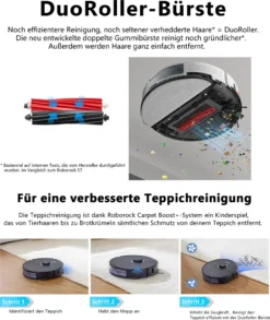 Roborock S8 Staubsauger Roboter 6000Pa Mit DuoRoller-Bürste VibraRise Wischen 3D-Mapping 3D-Strukturiertes Licht LiDAR Kindersicherung APP Control Saugroboter (Schwarz) (Upgrade S7) 4 Roborock S8 Staubsauger Roboter 6000Pa Mit DuoRoller-Bürste VibraRise Wischen 3D-Mapping 3D-Strukturiertes Licht LiDAR Kindersicherung APP Control Saugroboter (Schwarz) (Upgrade S7) -Reinigungsgeräte Laden 6c1cb41e4ef55ac6f51b24e4345fa67a
