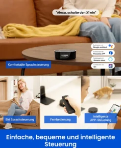 Proscenic Floobot X1 Saugroboter Mit Absaugstation,Ultraschall-Wischsystem,3000Pa Saugkraft,PathPro™ Laser-gestützte Navigation,Staubsauger Roboter Mit Siri,Google Assistant, Alexa& App-Steuerung -Reinigungsgeräte Laden 75176e6d91ac7cc6a1f84a05f843f800