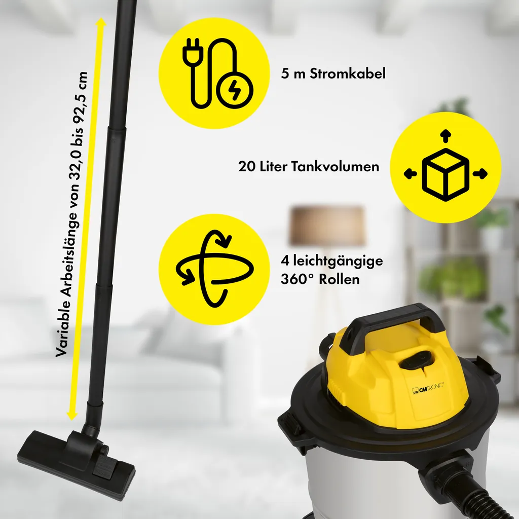 Clatronic Nass Trockensauger 3in1 Trockensauger Nasssauger und Gebläsefunktion, 20L Tank, extra langes Kabel (5m) inkl. Aufsätze u. auswaschbarem Permanentfilter, 1200 Watt, BS 1313 Clatronic Nass Trockensauger 3in1 Trockensauger Nasssauger Und Gebläsefunktion, 20L Tank, Extra Langes Kabel (5m) Inkl. Aufsätze U. Auswaschbarem Permanentfilter, 1200 Watt, BS 1313 -Reinigungsgeräte Laden 7533e45ff2c335170ef83dbd4f3b9637