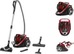 Rowenta RO7649 Silence Force Cyclonic Parkett | Beutelloser Staubsauger | Vacuum-Cleaner | Sehr Leise | 2,5L Staubvolumen | Tierhaar | Auto | Schwarz/Rot -Reinigungsgeräte Laden 7a66d6217deab84ddd4e7f5828d581a0
