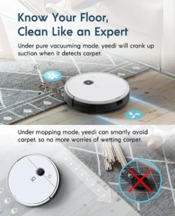 Yeedi Vac Hybrid Saugroboter Mit Absaugstation, 2500Pa Saugstärke Mit Wischfunktion, Teppicherkennung, Raumkarte, Sperrzone, 7,7 Cm Ultradünn 5 Yeedi Vac Hybrid Saugroboter Mit Absaugstation, 2500Pa Saugstärke Mit Wischfunktion, Teppicherkennung, Raumkarte, Sperrzone, 7,7 Cm Ultradünn -Reinigungsgeräte Laden 7b06d7b4978d55e59c0f7f314912358a