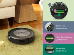 IRobot Roomba J7+ Saugroboter Mit Absaugstation App-Steuerung 3 Reinigungsstufen -Reinigungsgeräte Laden 7beebfc6a2d99d12be089d1435131146
