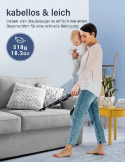 DAYNEE® Handstaubsauger Akku, Kabellos, Beutellos, Akkusauger,Auto Staubsauger,Handsauger, 16000Pa Akku Staubsauger Mit Ladestation, Bis Zu 25 Minuten Laufzeit, Inkl. 3 Waschbarer HEPA-Filter Für Auto, Tierhaare, Zuhause, Küche 4 DAYNEE® Handstaubsauger Akku, Kabellos, Beutellos, Akkusauger,Auto Staubsauger,Handsauger, 16000Pa Akku Staubsauger Mit Ladestation, Bis Zu 25 Minuten Laufzeit, Inkl. 3 Waschbarer HEPA-Filter Für Auto, Tierhaare, Zuhause, Küche -Reinigungsgeräte Laden 7ddc0b7c24f7b2eab76265d10afd8d5d