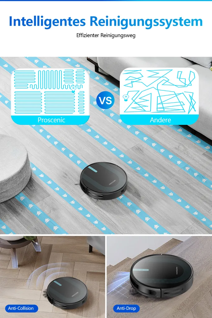 Proscenic 850T WLAN 3-in-1 Saugroboter mit Wischfunktion Staubsauger Roboter Saug-Wisch-Roboter Wischroboter Kombi-Gerät 3,000Pa 2600mAh Alexa Google Home APP Proscenic 850T WLAN 3-in-1 Saugroboter Mit Wischfunktion Staubsauger Roboter Saug-Wisch-Roboter Wischroboter Kombi-Gerät 3,000Pa 2600mAh Alexa Google Home APP -Reinigungsgeräte Laden 7e77a3afbc8aa69559b4cb9696286f16