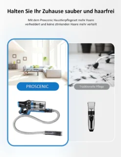 Proscenic Tierhaarbürste-Set Für Akku Staubsauger P11 Smart, P11 Und I10 -Reinigungsgeräte Laden 8661c8d3fc68551bd933d47a65255320