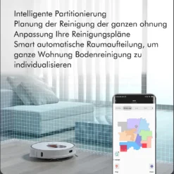 Roidmi EVE Plus Roboter Staubsauger Nass-Trocken-Saugroboter,50 Watt,2700pa Mit Sauberer Basis Und Beutel,Weiß -Reinigungsgeräte Laden 8bc01cbcd1167c742aa82d72e60c8980
