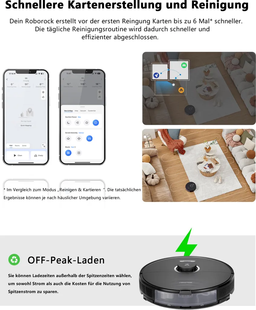 Roborock S8 Staubsauger Roboter 6000Pa mit DuoRoller-Bürste VibraRise Wischen 3D-Mapping 3D-Strukturiertes Licht LiDAR Kindersicherung APP Control Saugroboter (Schwarz) (Upgrade S7) Roborock S8 Staubsauger Roboter 6000Pa Mit DuoRoller-Bürste VibraRise Wischen 3D-Mapping 3D-Strukturiertes Licht LiDAR Kindersicherung APP Control Saugroboter (Schwarz) (Upgrade S7) -Reinigungsgeräte Laden 8bede0186c2283484d2714f917b6aa0b