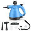 COSTWAY Dampfreiniger Inkl. 9 Zubehör, Handdampfreiniger, Dampfreinigen Handgerät 3 Bar / 250ml / 1050W / 4min Aufheizzeit/für Teppiche, Vorhänge, Autositze, Küche (Blau) -Reinigungsgeräte Laden 922febef9954aeef019a62309d91cf77