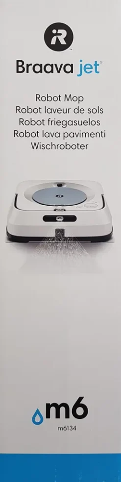 IRobot Braava Jet M6 M6134 Nasswischroboter, Eckig, Weiß/Blau -Reinigungsgeräte Laden 9a39e155c22a25dc20acfd3b83b2e3d5
