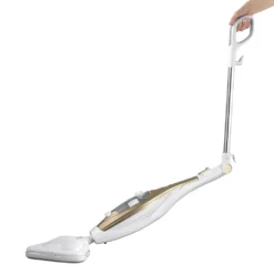 CLEANmaxx Dampfbesen - Mit Knickgelenk - Gold/weiß Dampfreiniger Steam Hygiene Fliesen Küche Bad Reinigung -Reinigungsgeräte Laden 9a82a29cd9f2095e7992f776642a336d