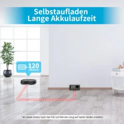 AIRROBO P20 Roboter Staubsauger 2800 Pa Starke Saugleistung Leiser Roboter-Staubsauger, Steuerung Mit App/WiFi, 120 Minuten Laufzeit, Automatisches Aufladen, 600 Ml Fassungsvermögen Für Tierhaarböden -Reinigungsgeräte Laden 9c65b285dda29fa51610012211db333b