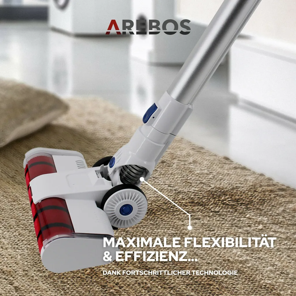 AREBOS Akku Staubsauger, 2-in-1 Hand- und Bodenstaubsauger, 2 leistungsstarke Saugmodi, Beutellos, Kabellos bis zu 55 Minuten, mit Wandladestation, Weiß AREBOS Akku Staubsauger, 2-in-1 Hand- Und Bodenstaubsauger, 2 Leistungsstarke Saugmodi, Beutellos, Kabellos Bis Zu 55 Minuten, Mit Wandladestation, Weiß -Reinigungsgeräte Laden 9ead15f25b5c8482233228d542617dcf
