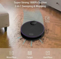 360 S6 Smart Saugroboter Staubsauger Automatisch APP 3200mAh Roboterstaubsauger Vacuum Reinigung Schwarz -Reinigungsgeräte Laden a10b3518bea6f8cb77d2bc0f56ed2433