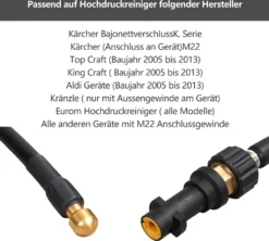 Wolketon 30m Rohrreinigungsschlauch Rohrreiniger Set Für Kärcher Kränzle K2 - K7 Hochdruckreiniger -Reinigungsgeräte Laden a1ac68b22c223ee91477b8a593f56156