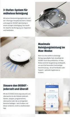 Ecovacs Deebot 605 Robotersauger Weiß 12 Ecovacs Deebot 605 Robotersauger Weiß -Reinigungsgeräte Laden a461f7013fa8537c34464913c6bb2333