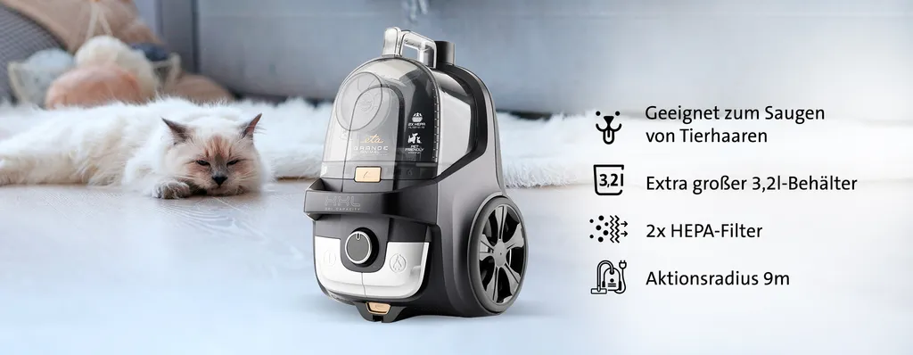 ETA GRANDE ANIMAL beutelloser Staubsauger ETA222390000, 850W, 2 x HEPA Filtr, DermoPet-Aufsatz, ECO Motor, 360 ° drehbares Rad ETA GRANDE ANIMAL Beutelloser Staubsauger ETA222390000, 850W, 2 X HEPA Filtr, DermoPet-Aufsatz, ECO Motor, 360 ° Drehbares Rad -Reinigungsgeräte Laden a4bda4b2a5f734051c15b05d4ecf2063