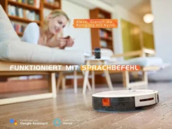 Kyvol E31 Saugroboter Mit Wischfunktion 2200Pa Wischroboter, 150Min. Laufzeit, Smart Navigation, Funktioniert Mit Alexa,ideal Für Tierhaare, Teppiche Und Hartböden, Weiß [+] -Reinigungsgeräte Laden a58f6a48c32dd45861fdf67686b766d1