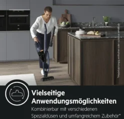 AEG QX7-1-P5IB 2in1 Akku-Staubsauger (Schlanke Bauform, Power-Softrolle, Besonders Effektiv Auf Hartböden, Bis Zu 50 Min Laufzeit, 21,6 Volt, Inkl. Zubehör -Reinigungsgeräte Laden a5a897eb95f60e4aa2ade6c949b373f5