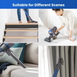 Greenote Akku Staubsauger, 23000PA Staubsauger Kabellos 4 In 1, 200W Mit Doppeltem Digitalmotor LED Elektrobürste Staubsauger, Bis Zu 35 Minuten, Leiser Handstaubsauger, Für Tierhaar Teppich Autos -Reinigungsgeräte Laden a7276f865c9f560f438a2de2f50f71bf
