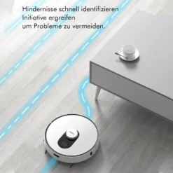 Roidmi EVE Plus Roboter Staubsauger Nass-Trocken-Saugroboter,50 Watt,2700pa Mit Sauberer Basis Und Beutel,Weiß -Reinigungsgeräte Laden a8c38ca6b3c946eeb117d5f2941f6b23