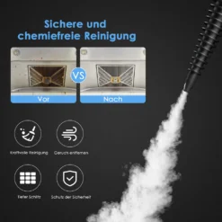 COSTWAY Dampfreiniger Inkl. 9 Zubehör, Handdampfreiniger, Dampfreinigen Handgerät 3 Bar / 250ml / 1050W / 4min Aufheizzeit/für Teppiche, Vorhänge, Autositze, Küche (Blau) -Reinigungsgeräte Laden acd24d0acb0cb9b9fdf476e3af58297d