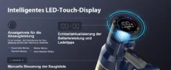 Akku Staubsauger-Staubsauger 30KPA/480W,S7 Staubsauger Kabellos,Starke Saugleistung Bis Zu 65 Min Laufzeit, 7-in-1 Staubsauger Beutellos, Smartes Touch Display, 180 ° Faltbar, 4 Leistungstufe -Reinigungsgeräte Laden b2f56e0201920da36423a0ee3ade471d