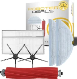 Zubehör Set, Ersatzteile Kit Für Roborock S7 MaxV, MaxV Ultra, MaxV Plus (2x Fi, 2x Pad, 2x Seitenbürste 5arm Schwarz, 1x HB) -Reinigungsgeräte Laden b935d053391fc40fda0aefe78f4a4565