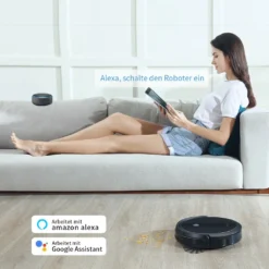 Saugroboter - AIRROBO P10 Staubsauger Roboter 2600Pa Roboterstaubsauger WLAN Mit Raumkarte In Echtzeit, WiFi/App/Alexa, Selbstaufladung, Leise, Für Tierhaare, Hartböden, Teppich 5 Saugroboter - AIRROBO P10 Staubsauger Roboter 2600Pa Roboterstaubsauger WLAN Mit Raumkarte In Echtzeit, WiFi/App/Alexa, Selbstaufladung, Leise, Für Tierhaare, Hartböden, Teppich -Reinigungsgeräte Laden ba2c597edcfc9a26a478576dfca4592d